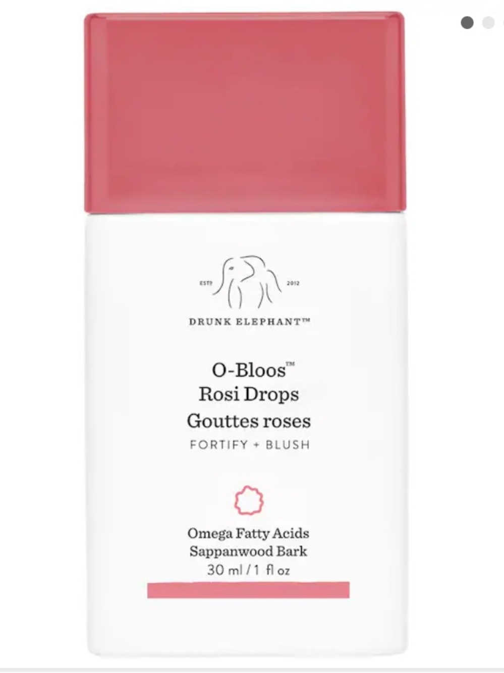 Drunk Elephant O-Bloos Rosi Drops Box skincare as makeup